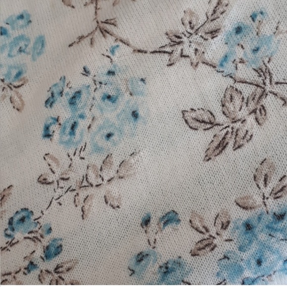 Essentials Antwerp Floral & Striped Tank Top - Blue and Cream - Picture 3 of 5